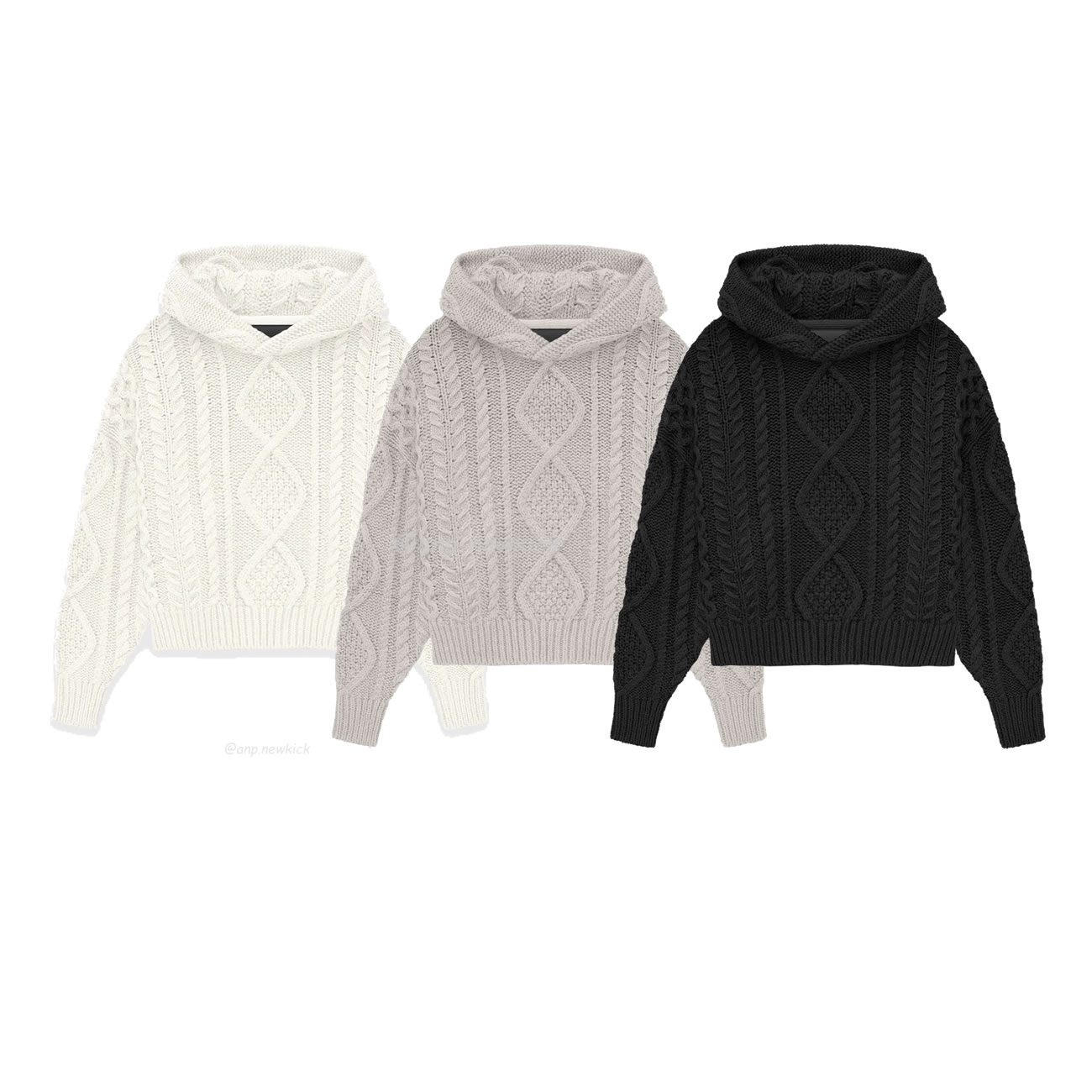 Fear Of God Essentials Fog 23fw New Collection Of Hooded Sweaters In Black Elephant White Beige White S Xl (1) - newkick.app